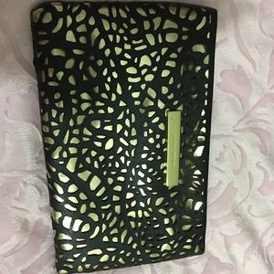 Ivanka trump Black and Gold clutch Bag w/ dust bag